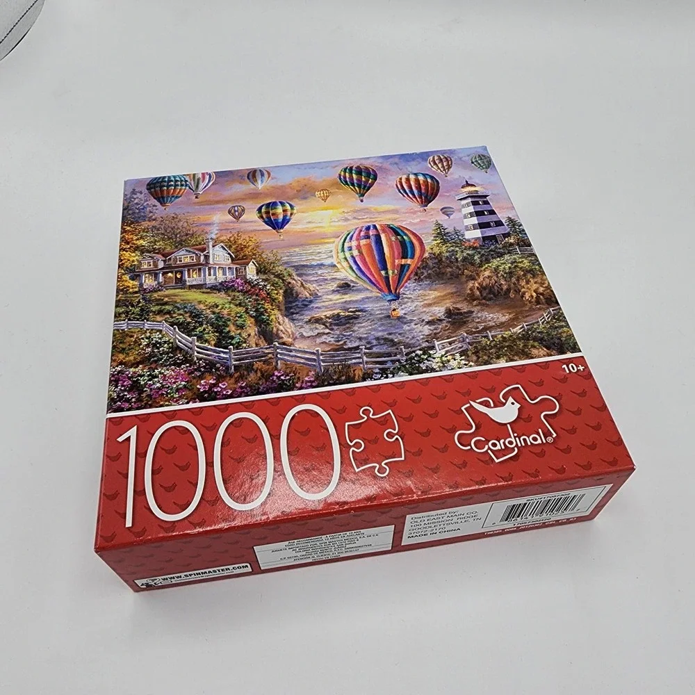 Cardinal‎ 1000 piece new sealed hot air balloon lighthouse country scene puzzle